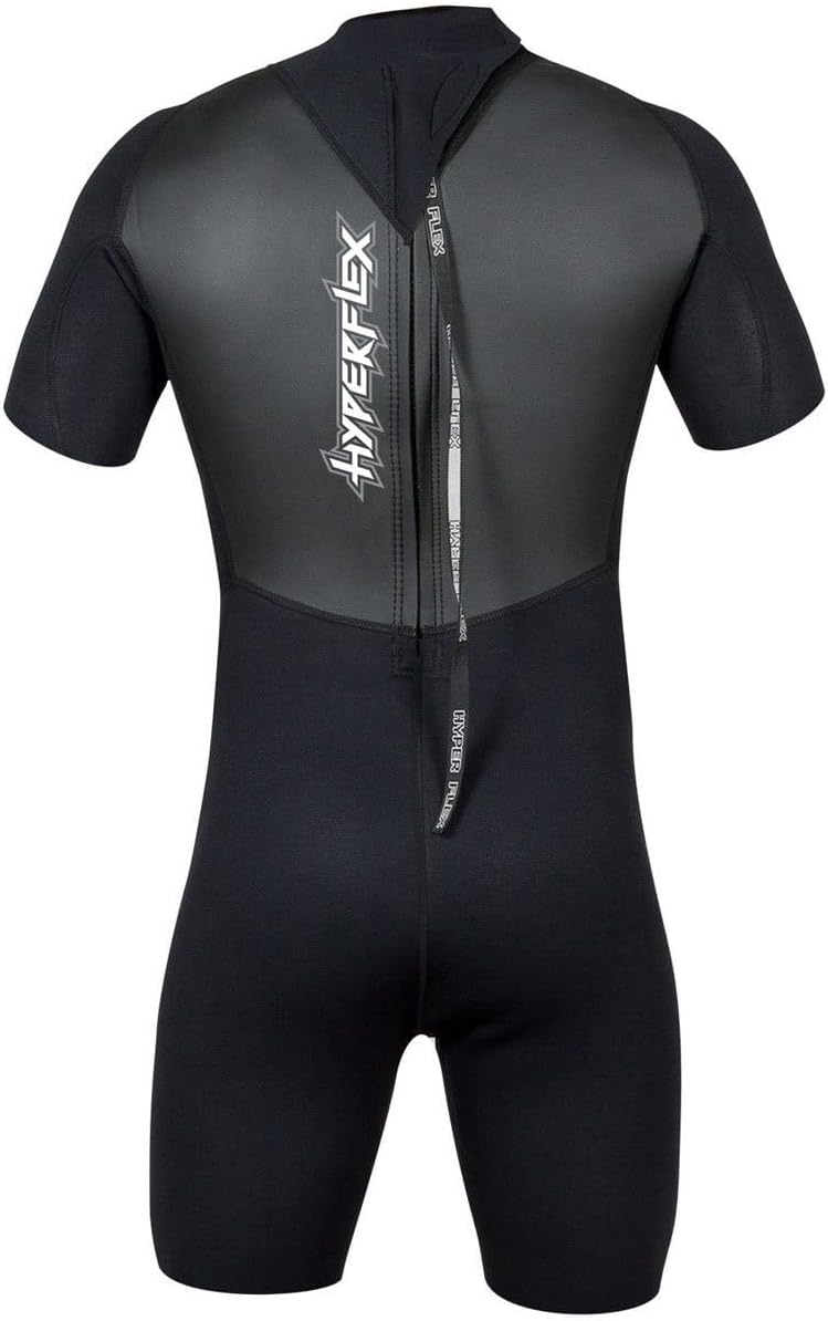 Hyper Flex Men's and Women's 2.5mm Shorty Springsuit Wetsuit – SURFING, Water Sports, Scuba Diving, Snorkeling - Comfort, Flexible, Anatomical Fit, Adjustable Collar, Back-Zip - Image 2